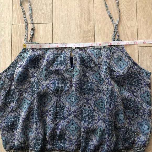 American Eagle Outfitters Boho Chiffon Camisole Top in Blue Size M - Picture 2 of 12